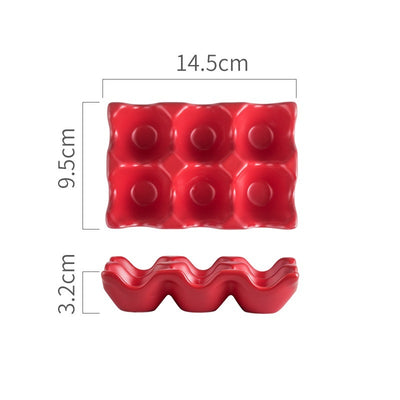 Home Kitchen Creative Ceramic Egg Grid Egg Rack