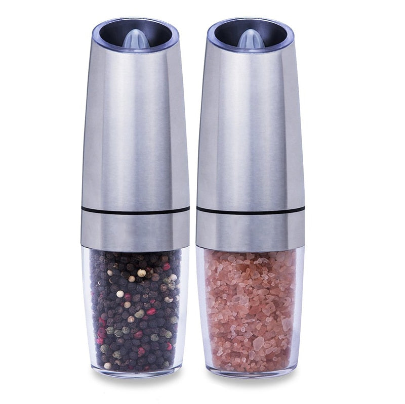 Electric Salt and Pepper Grinder Set with Adjustable Coarseness