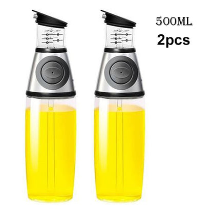 2PC Superior Clear Glass Oil and Vinegar Dispenser