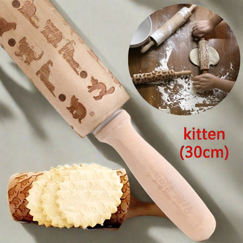 Embossing Rolling Pin For Baking