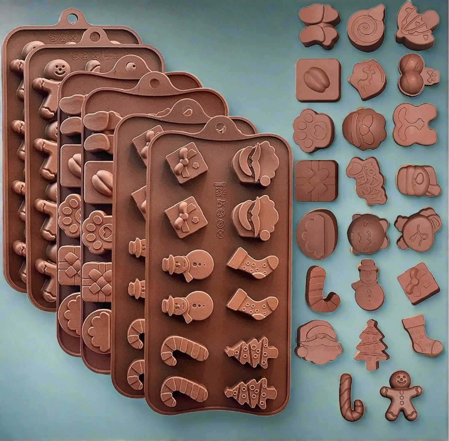 Christmas Baking Trays Chocolate Mold Gingerbread Man Christmas Candy Mould